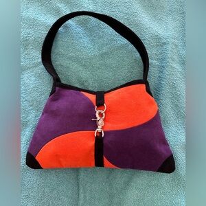 bebe Purple and Orange Shoulder Bag